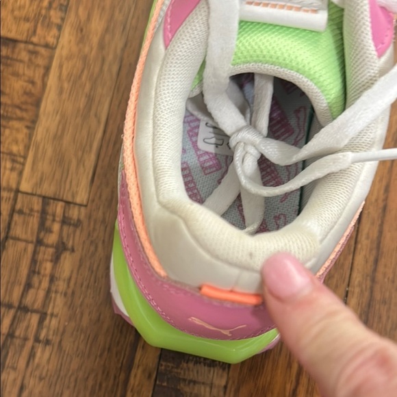 Puma The City Rider Sneakers Multicolor Women's pink green orange white size 8 - Picture 6 of 13